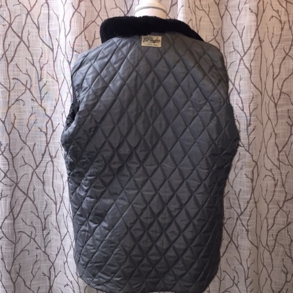 Vintage heavy lined winter jacket fur neckline - Picture 6 of 7